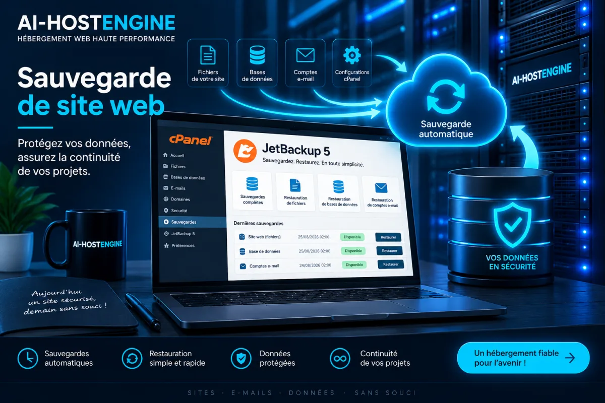 Sauvegarde d’un site web avec JetBackup 5 et cPanel