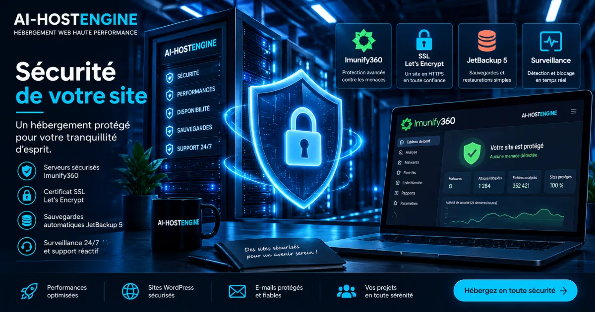 Sécurité d’un hébergement web avec Imunify360 et SS