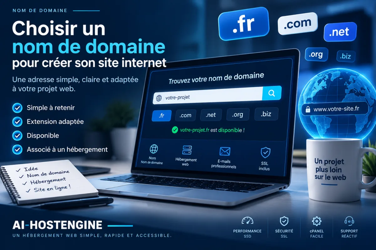 Choisir un nom de domaine pour créer son site internet