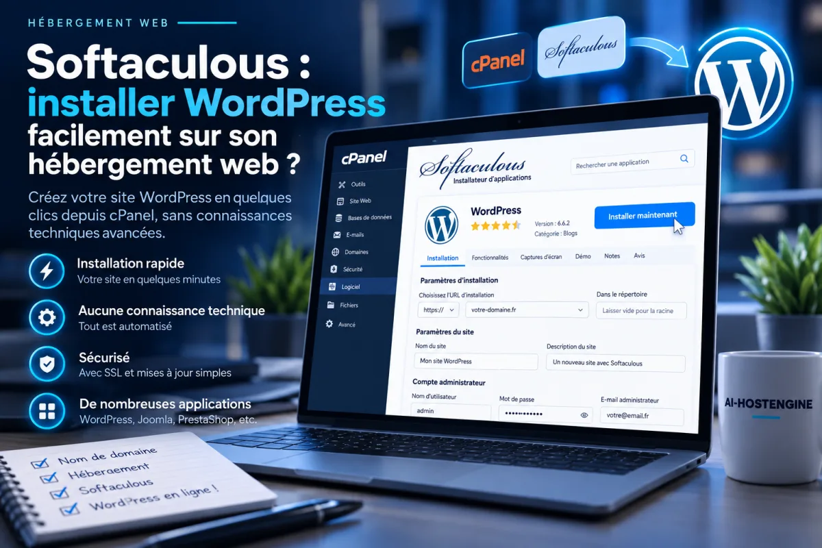 Installation de WordPress avec Softaculous et cPanel
